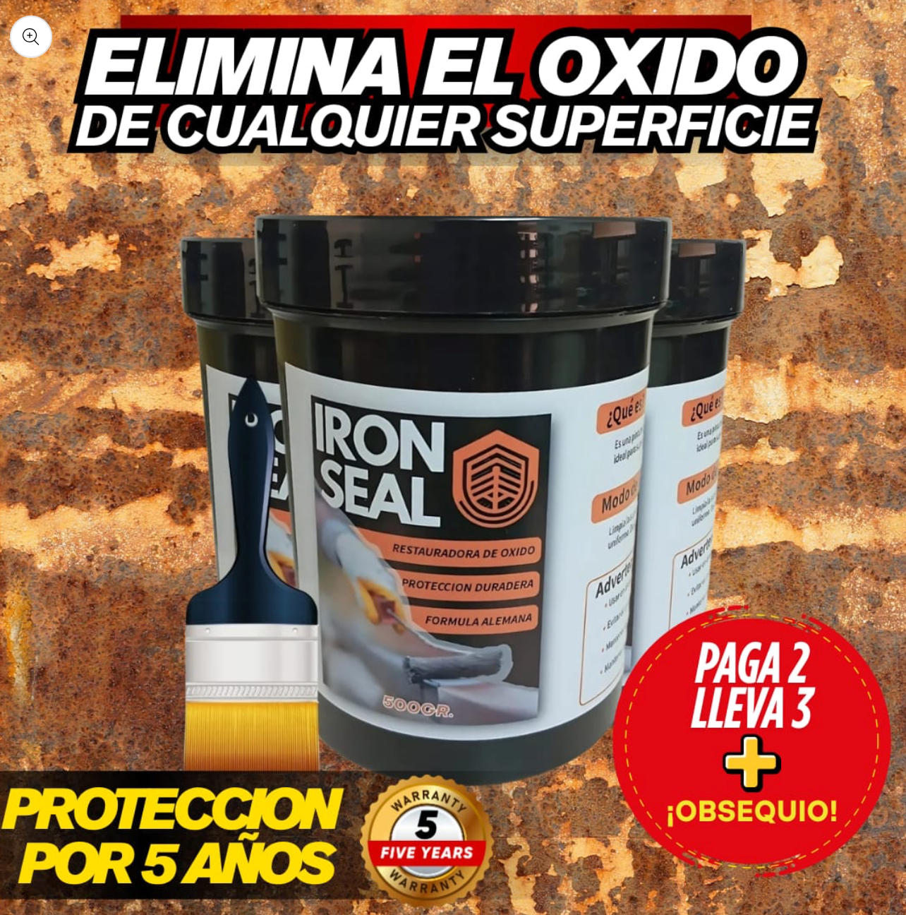 ⚡ OFERTA FLASH IRON SEAL ANTIOXIDO 500 GRAMOS + OBSEQUIO !!SOLO HOY!! 🎁