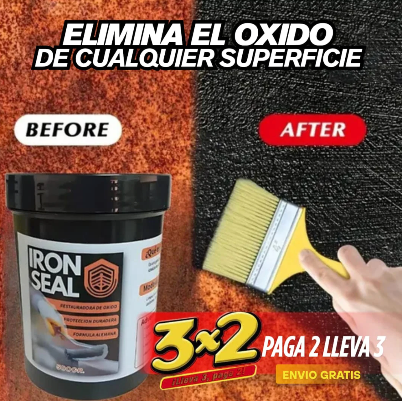 ⚡ OFERTA FLASH IRON SEAL ANTIOXIDO 500 GRAMOS + OBSEQUIO !!SOLO HOY!! 🎁